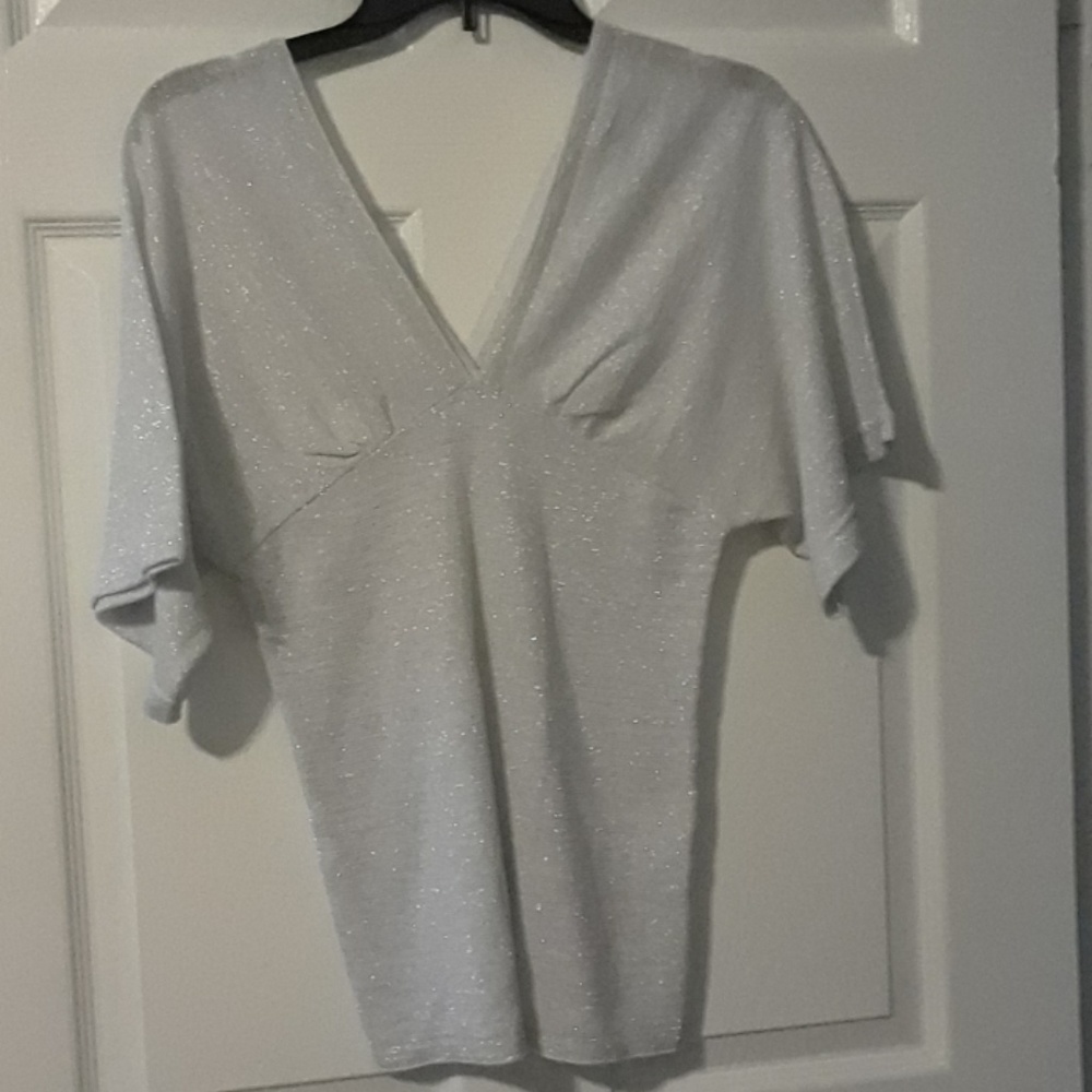 Silver blouse with sparkle